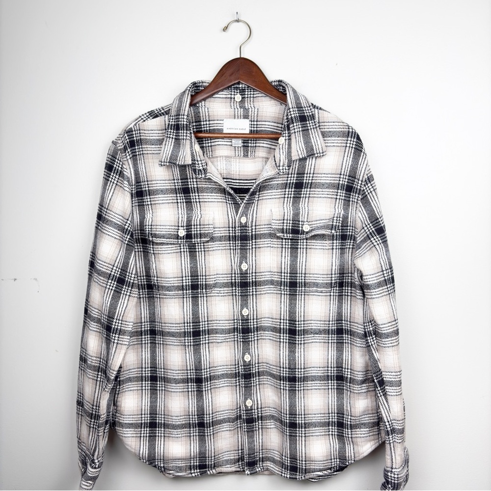 American Eagle Shacket Flannel Plaid